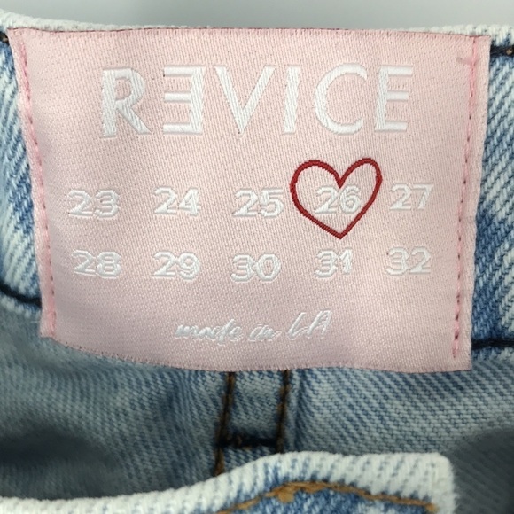 Revice Light Wash Distressed button Fly Jeans Size 26 - Picture 3 of 15